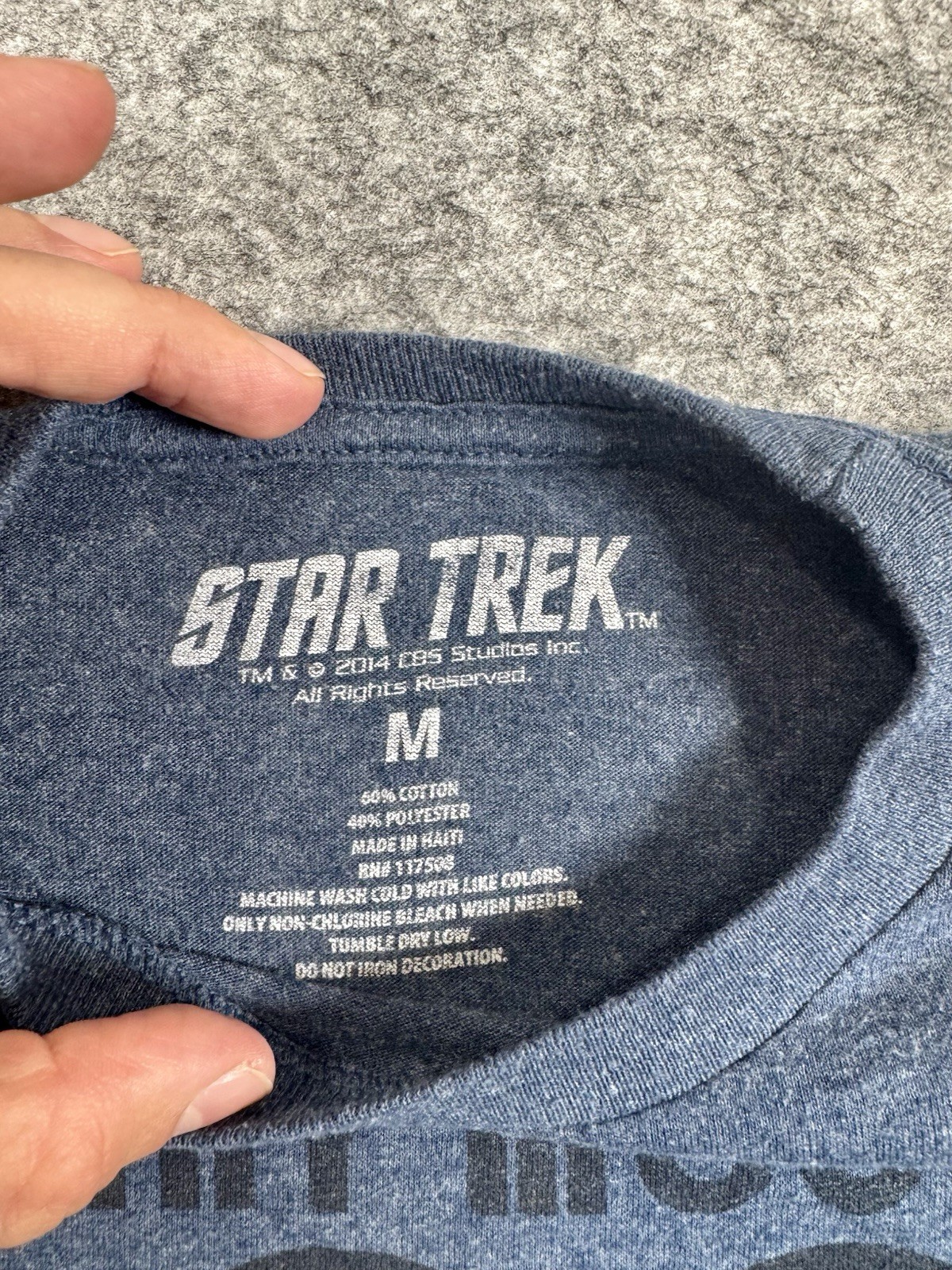 Star Trek Mens Blue The Many Moods of Spock T-Shirt Size M gallery