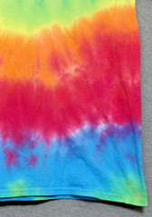 Handmade Tie Dye Rainbow Spiral Large Tee Shirt 20.5″ W X 27.5″ L Gildan Cotton