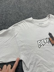 Fcking Awesome FA “Break Through” T Shirt Men Sz Large Gun Pistol Tee Gray