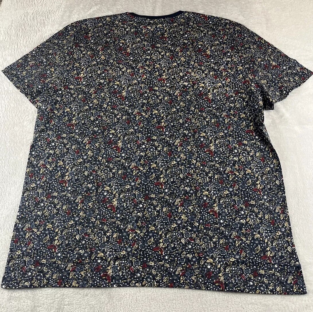 Ben Sherman mens blue Short Sleeve floral tshirt size XXL gallery