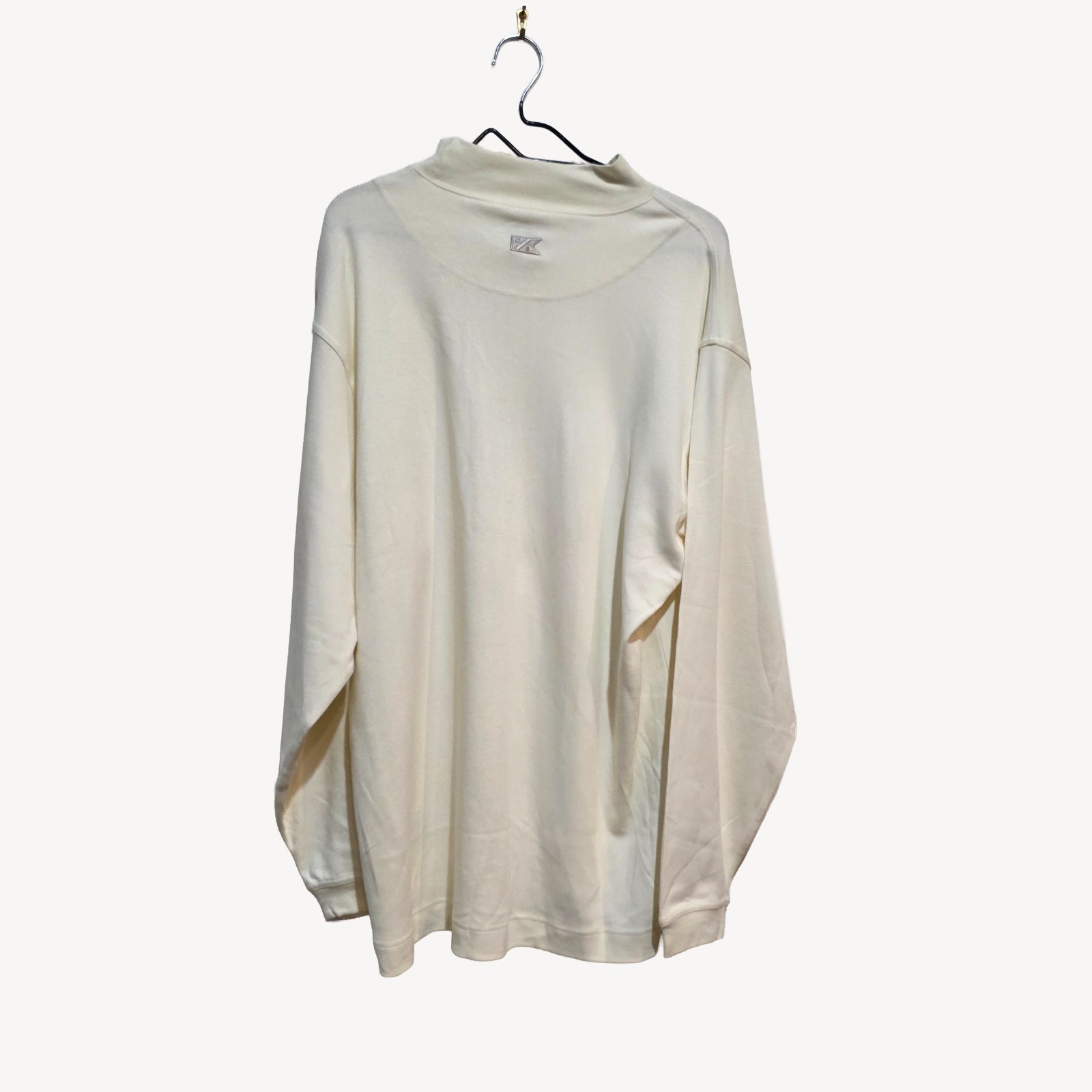 Cutter & Buck XL Mock Neck Shirt Off-White 100% Cotton Canada Minimalist Casual gallery