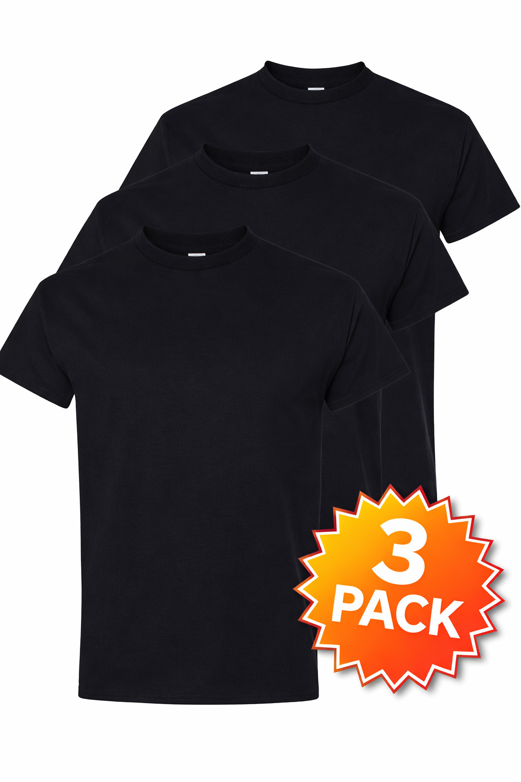 Pack of 3 Gildan G500 Mens Short Sleeve Heavy Cotton Size: Large Blank T-Shirts gallery