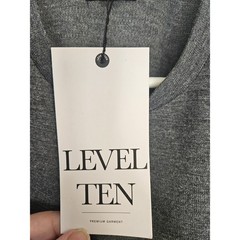 Level Ten Men’s Small Charcoal Gray Long Sleeve Knit Shirt NWT Casual Basic