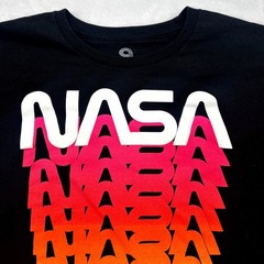 NASA Rainbow Gradient Graphic Tee Mens T-Shirt XL Black Colorful Akademiks