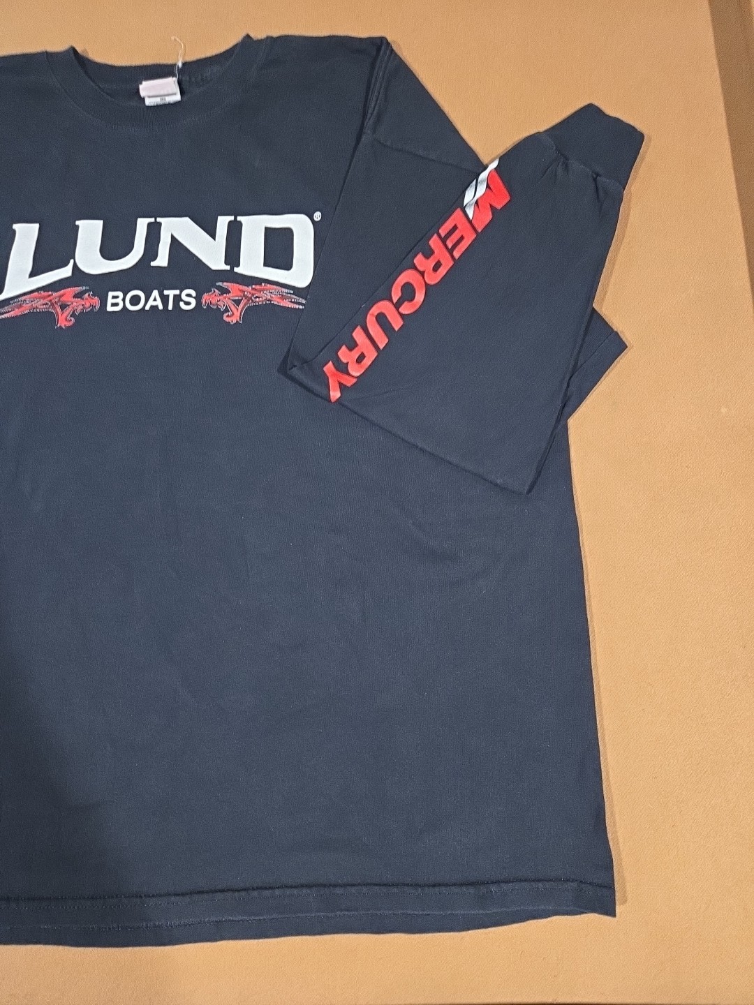 Lund Boats Shirt Mens 3XL Black Mercury Boat Fishing Angler Vtg Y2K gallery