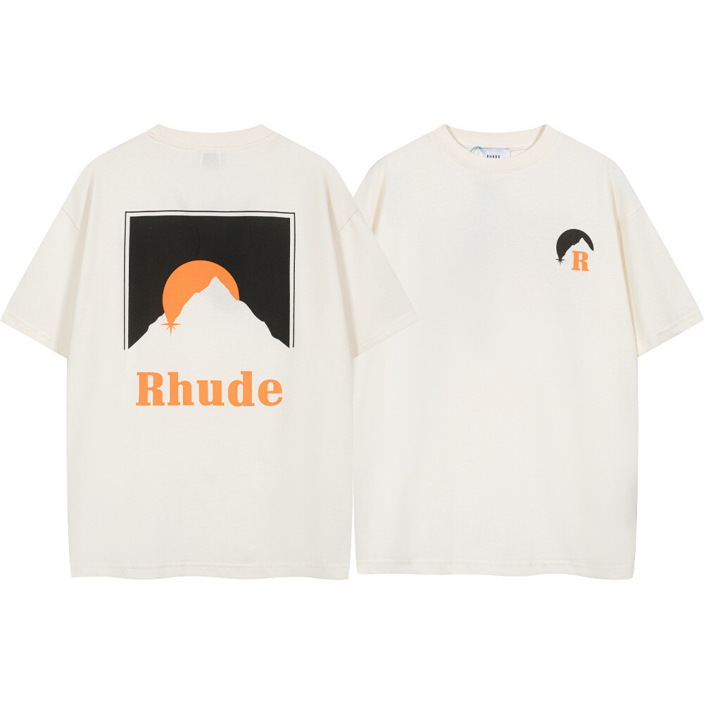 🎁🎁33Style Men Women RHUDE High Quality Cotton Short Sleeve Polo T-Shirt S-2XL gallery