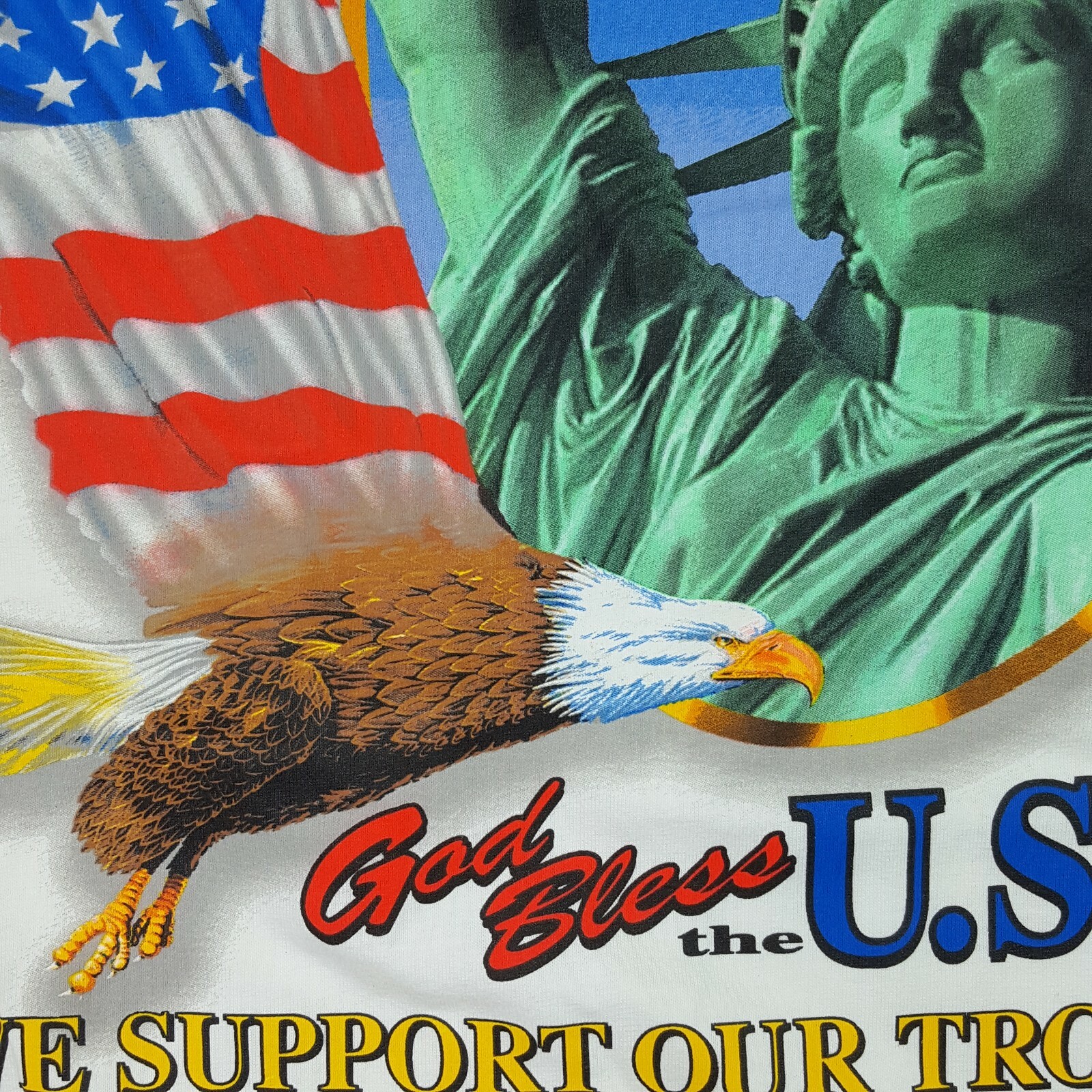 Vintage US Military Men's Size 2X Eagle Liberty T Shirt Patriotic Flag American gallery