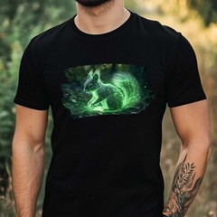 Mens Squirrel Ghost Print Cotton T-Shirt Size XS to 5XL
