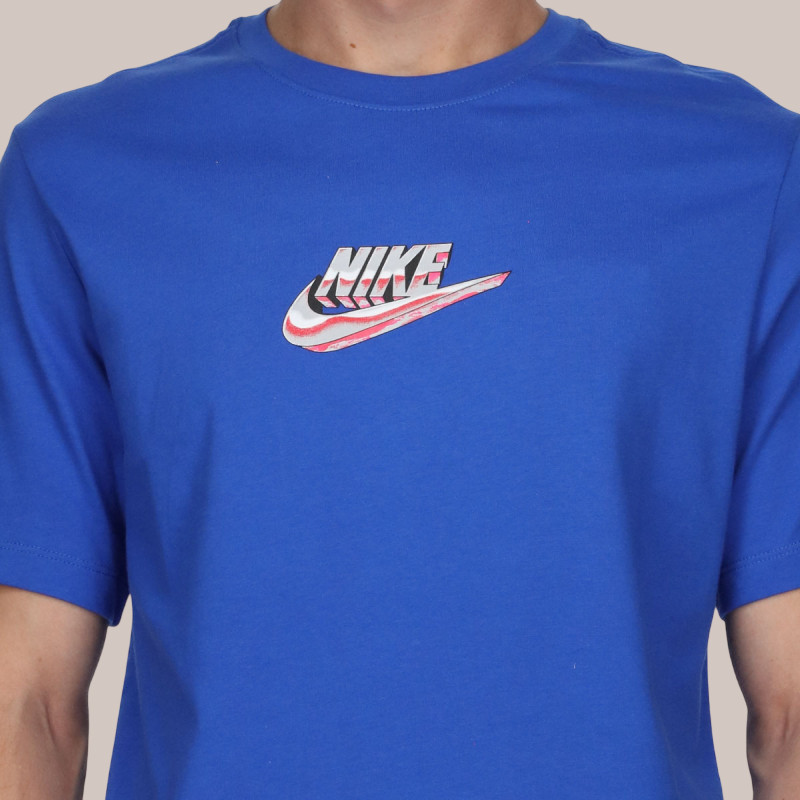 Nike Sportswear Men's T-Shirt Royal Blue Swoosh Cotton Size Large New gallery
