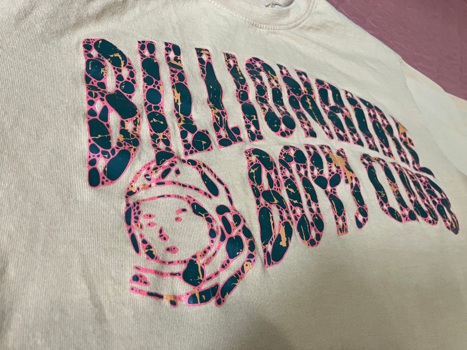 Billionaire Boys Club BBC Arch Logo Shirt Mens Medium Tan Beige Astronaut gallery