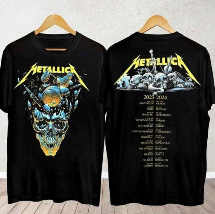 Metallica Band Metal Tour 2023 2024 M72 Tour Music Event T-Shirt