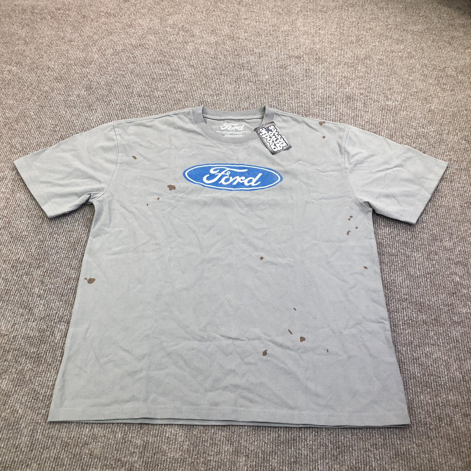 Ford Shirt Mens Medium Gray Genuine Parts Graphic Tee Tagless Goodie Two Sleeves
