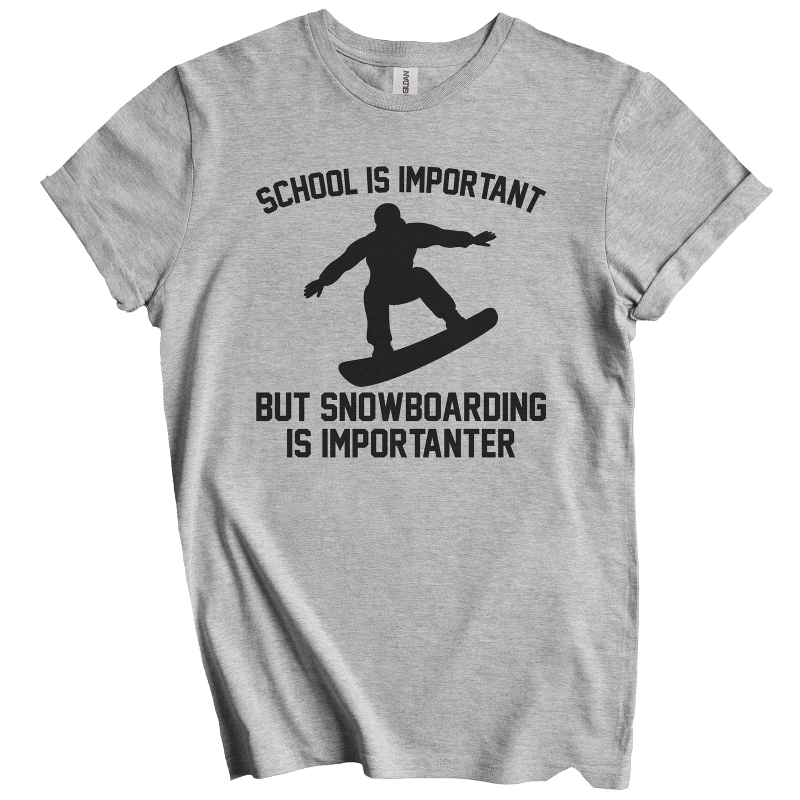 School Is Important But Snowboarding Is Importanter Funny Shirt gallery