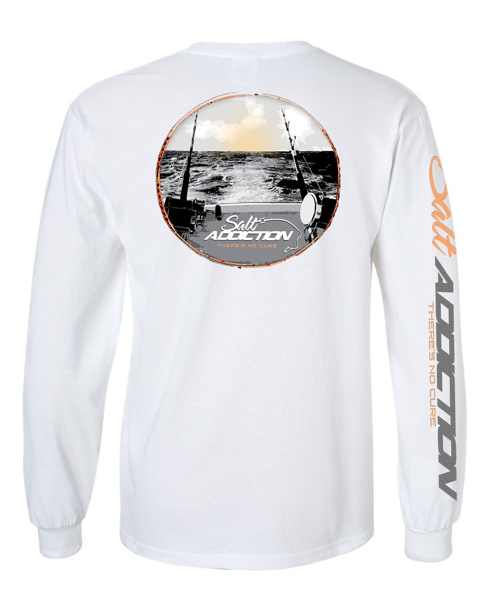 Salt Addiction Saltwater Trolling Fishing Long Sleeve T Shirt Cotton rod reel gallery