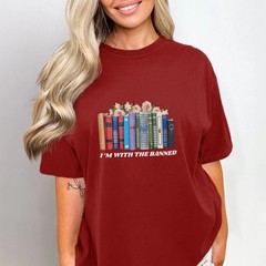 Books lover printed round neck short sleeve T-Shirt Unisex