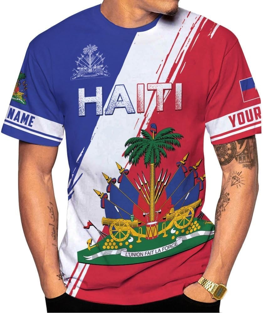 Personalized Haiti Patriotic Shirt , Haiti Flag Jersey Shirt S-5XL gallery