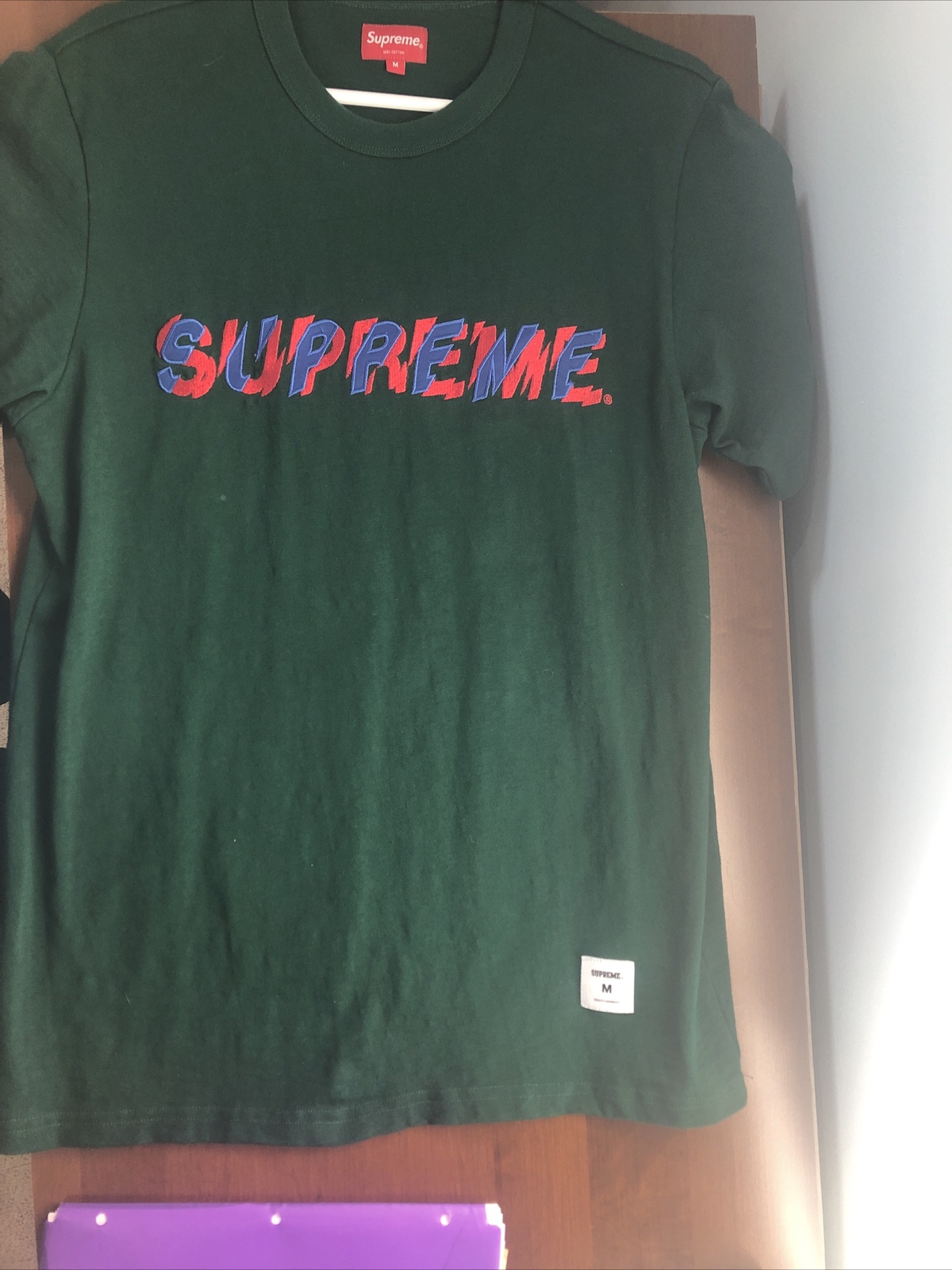 Supreme SS19 Shatter SS Top Dark Green Size M 100% Authentic VNDS Sold Out Item gallery