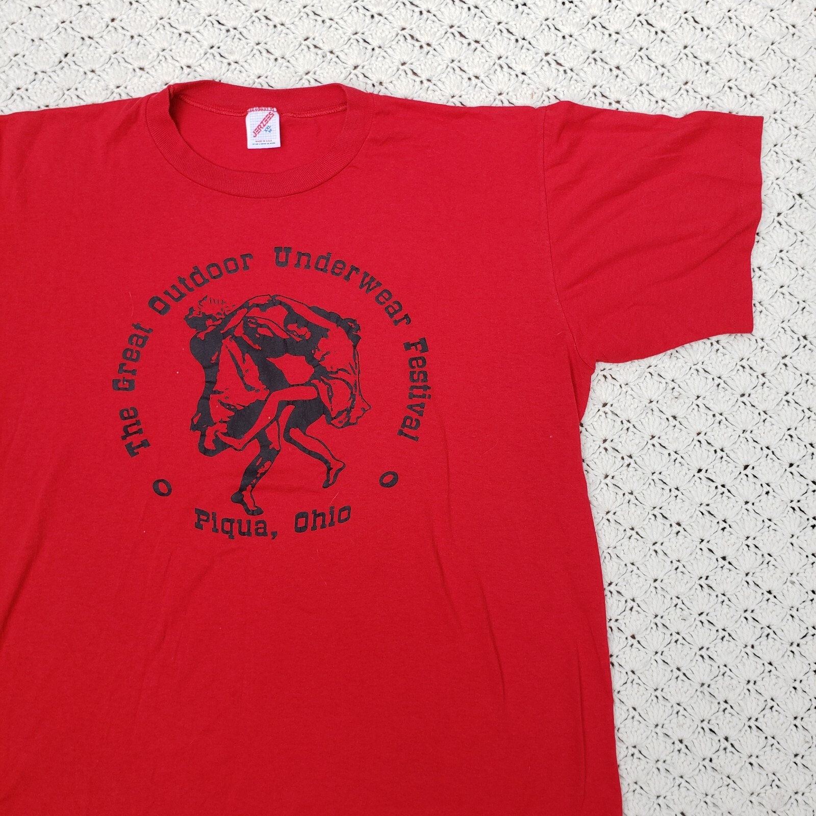 Vtg The Great Outdoor Under Festival Piqua Ohio Graphic Red T Shirt – XXL