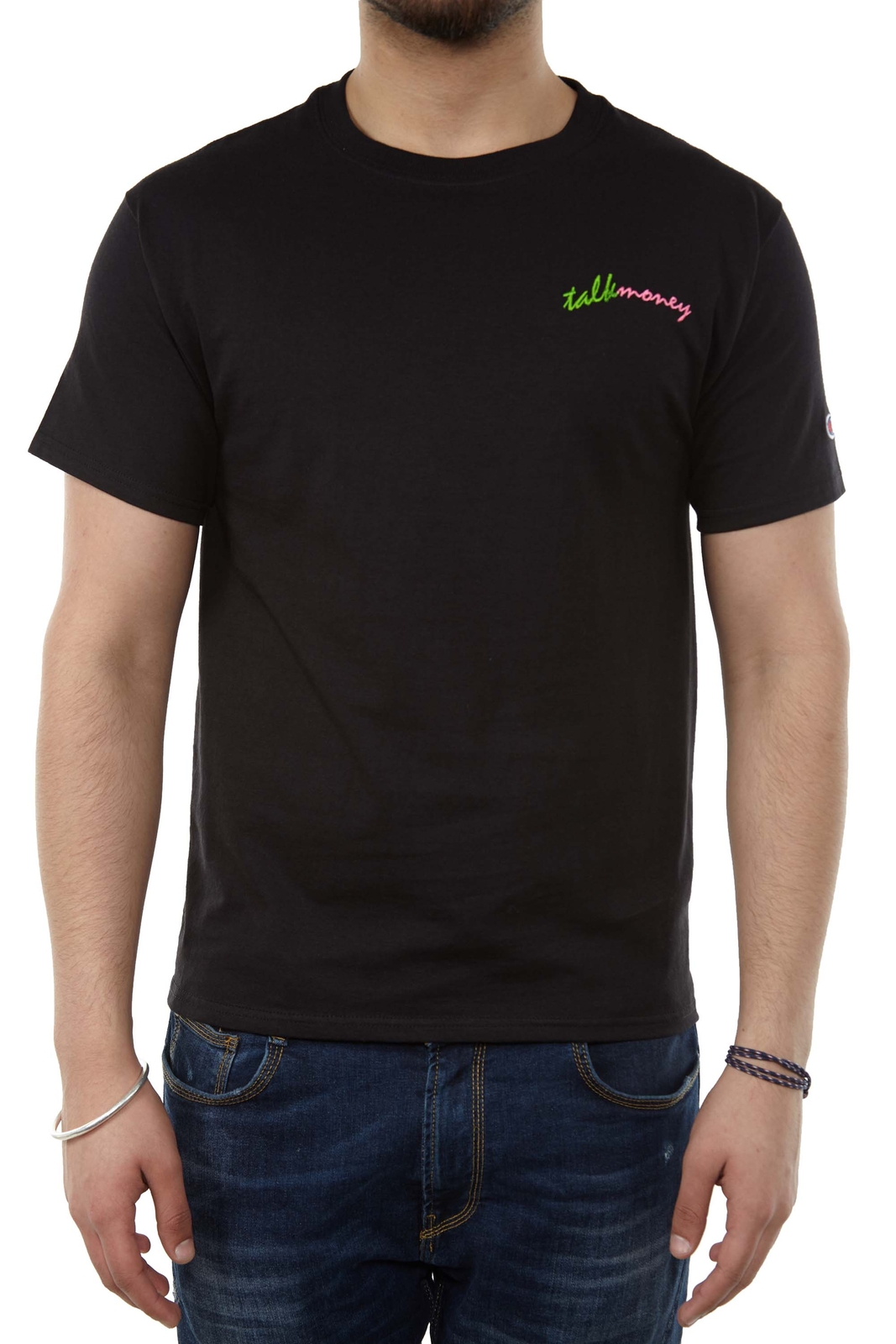 Talk Money Champion Short Sleeve Tee Mens Style : T425-BLACK/GREEN/PINK gallery