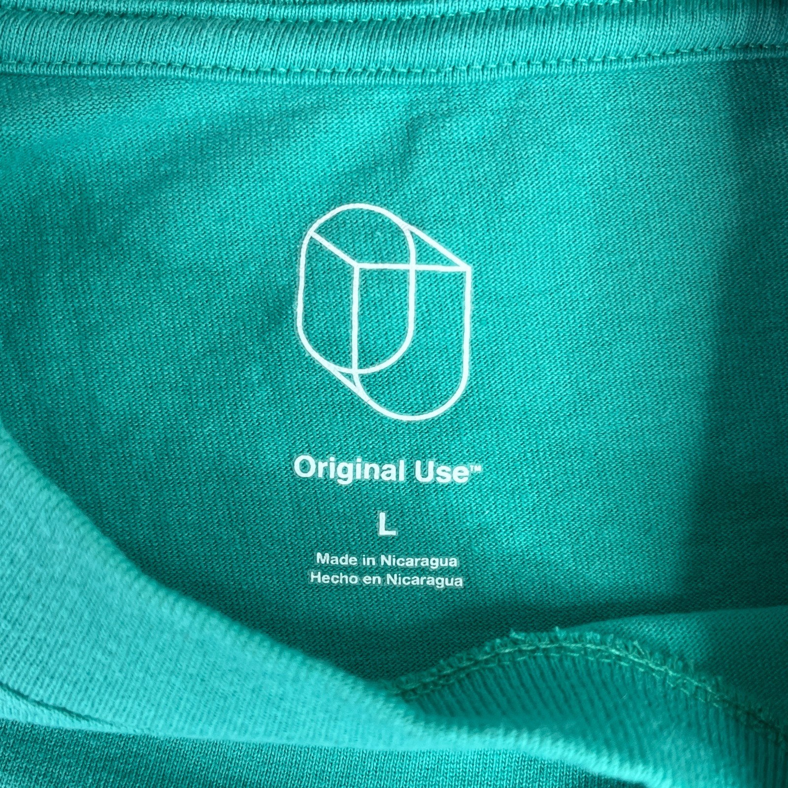 Original Use Men L Green T Shirt Basic Streetwear Minimalist Tee gallery
