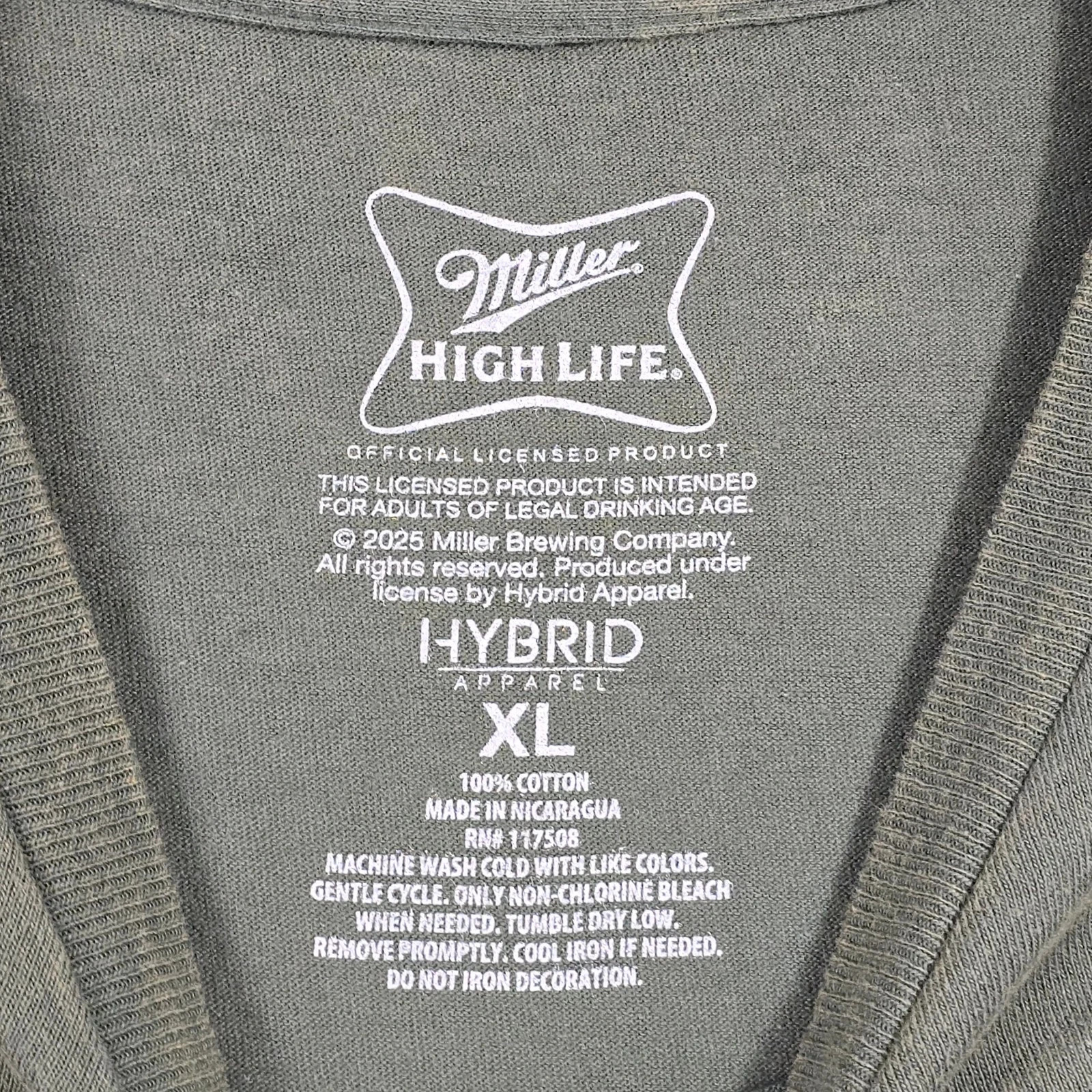 MILLER HIGH LIFE Beer Deer Shirt Mens XL Green Outdoor Hunting Casual Brew NWT B gallery