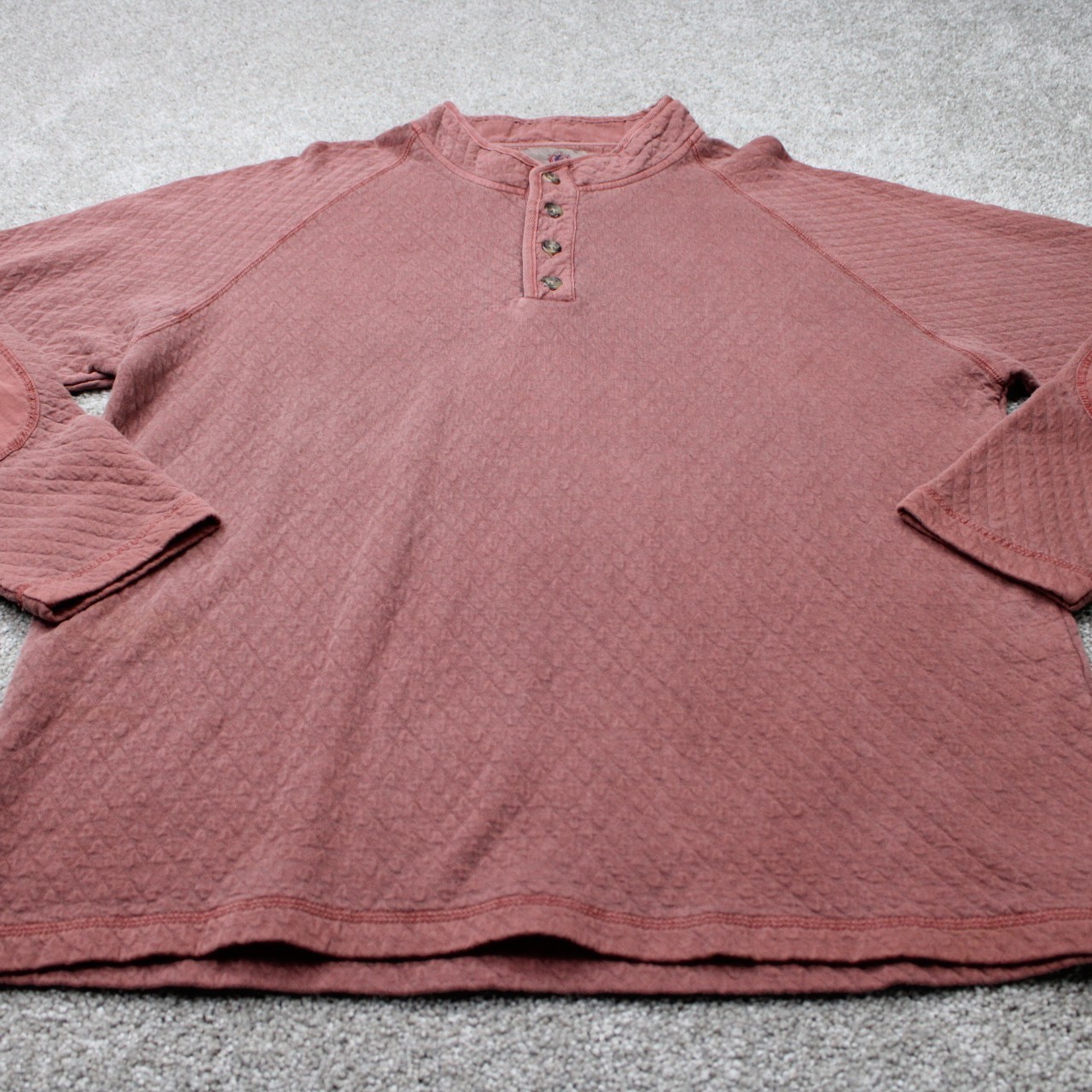 The Territory Ahead Shirt Mens XL Red Quilted Cotton/Poly Elbow Pads Long Sleeve gallery