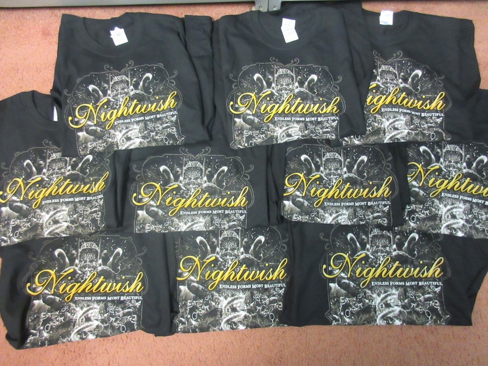 10x WHOLESALE LOT NIGHTWISH FORMS MOST BEAUTIFUL BAND CONCERT MUSIC SHIRT MEDIUM