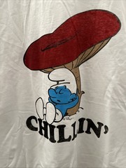 Smurfs Chillin Size 2 XL Brisco Brands White T Shirt