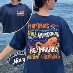 Remarkably Bright Creatures Marcellus Octopus Book Lover T-Shirt