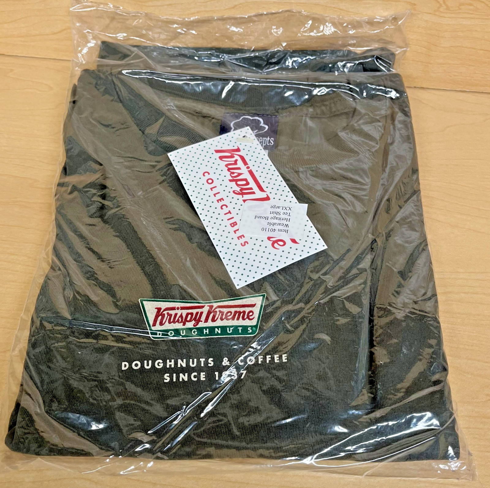 Krispy Kreme Short Sleeve Tee Shirts “Olive Green” 2XLea -NEW