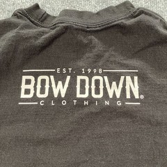 Y2K Bow-Down Clothing 714 Orange County California Shirt Large 21×28 Black