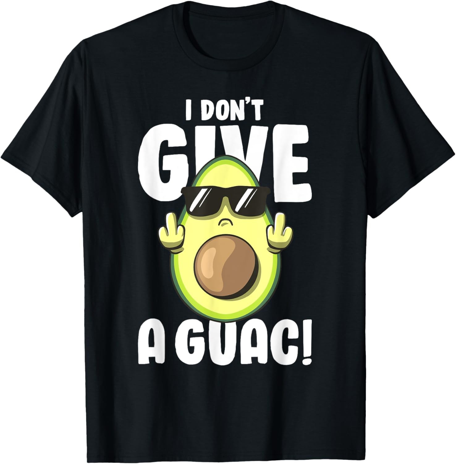 I Don't Give a Guac Love Avocado Guacamole Funny Vegan T-Shirt gallery