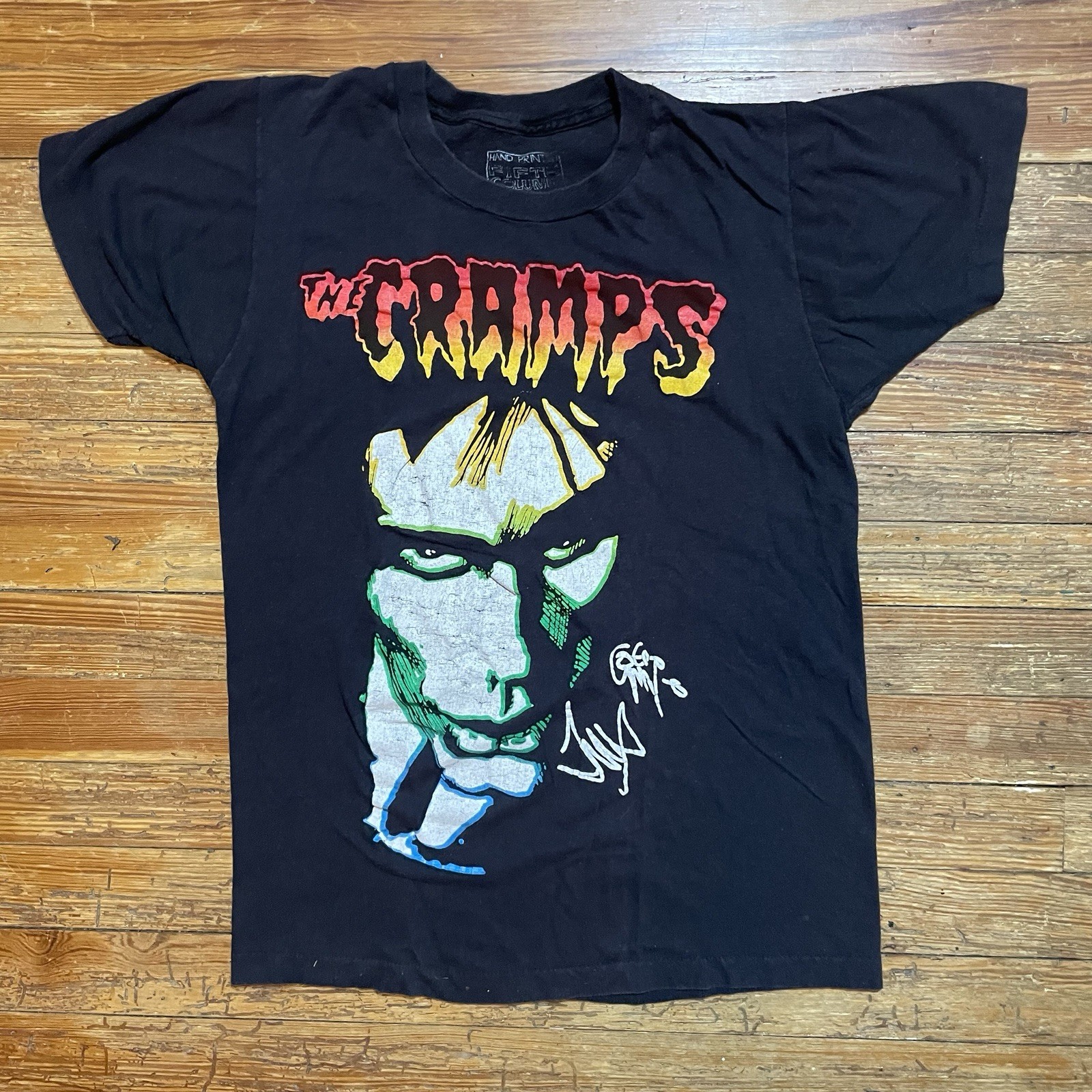 Vintage 80s THE CRAMPS Shirt Fifth Column Goth Surf Punk Rock Small/Medium gallery