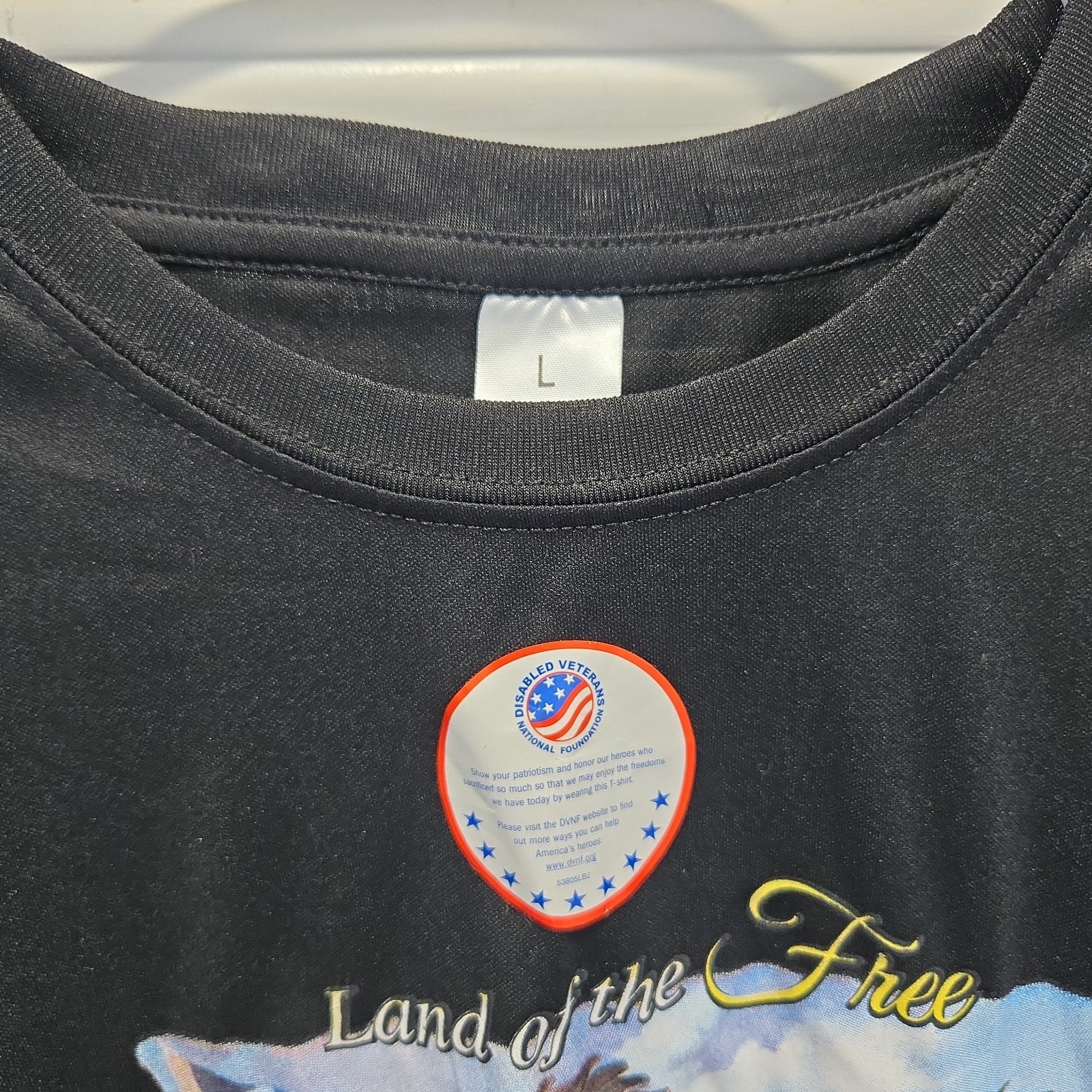 Land Of The Free Home Of The Brave Shirt Mens Large Black Short Sleeve Crew Neck gallery