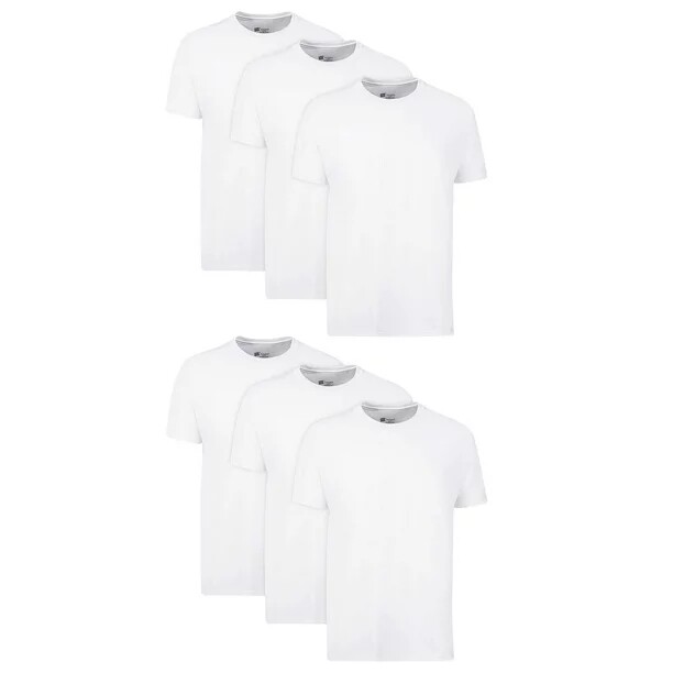 Hanes Comfort White 6-Pack TAGLESS Crew necks T-shirt NWT gallery
