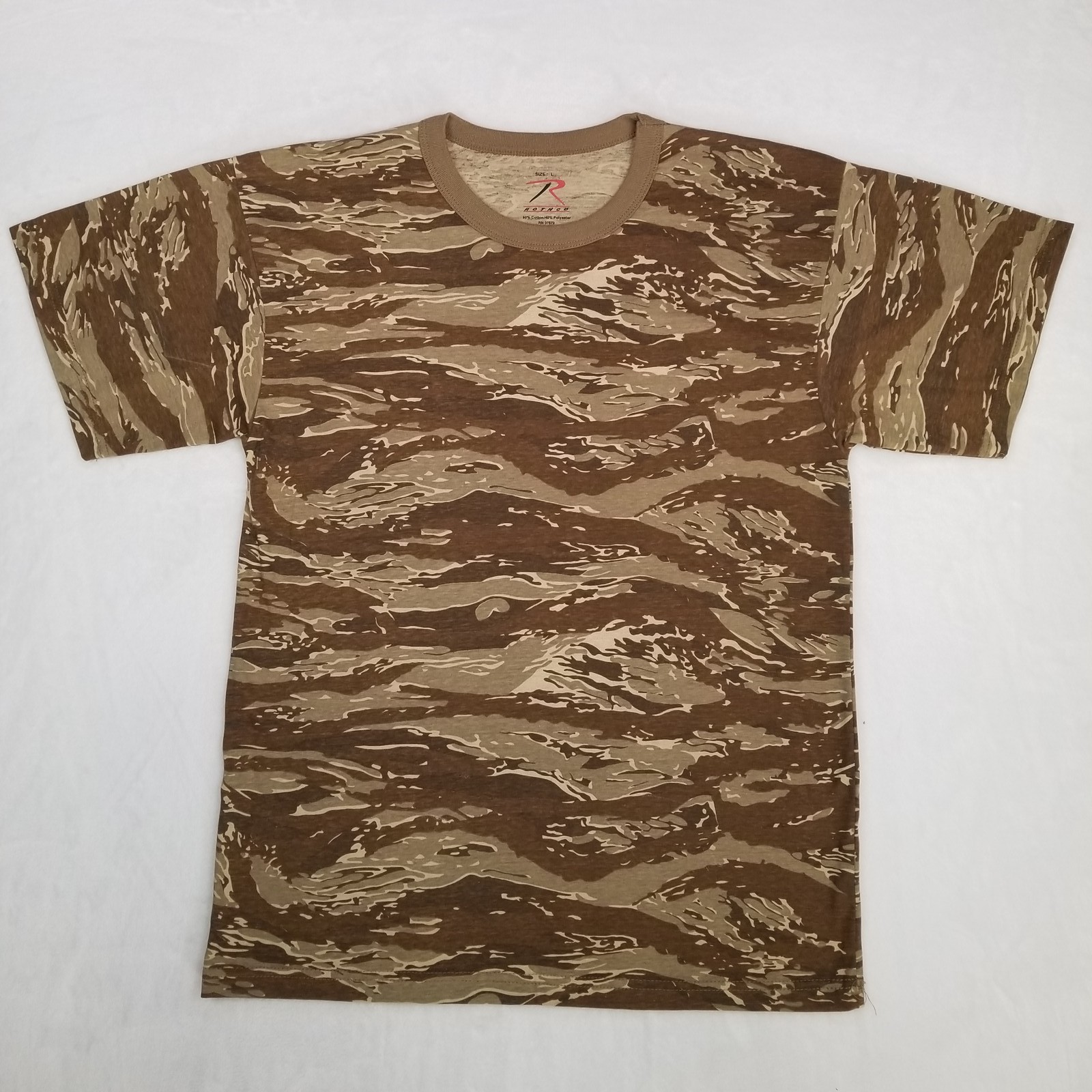 Rothco Unisex Brown Camouflage Short Sleeve Crew Neck T-Shirt Large Casual