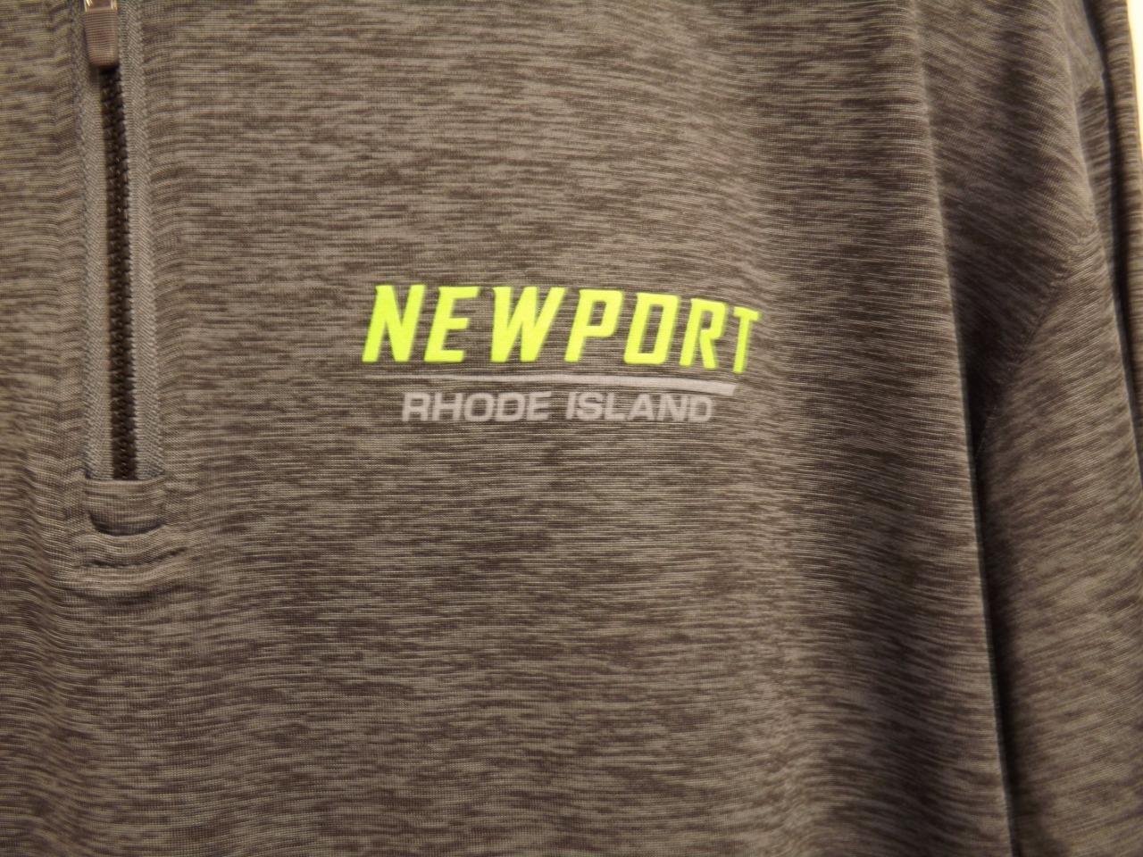 New Newport Rhode Island Adult Large L Grey/Black 1/4 Zip Performance Shirt gallery