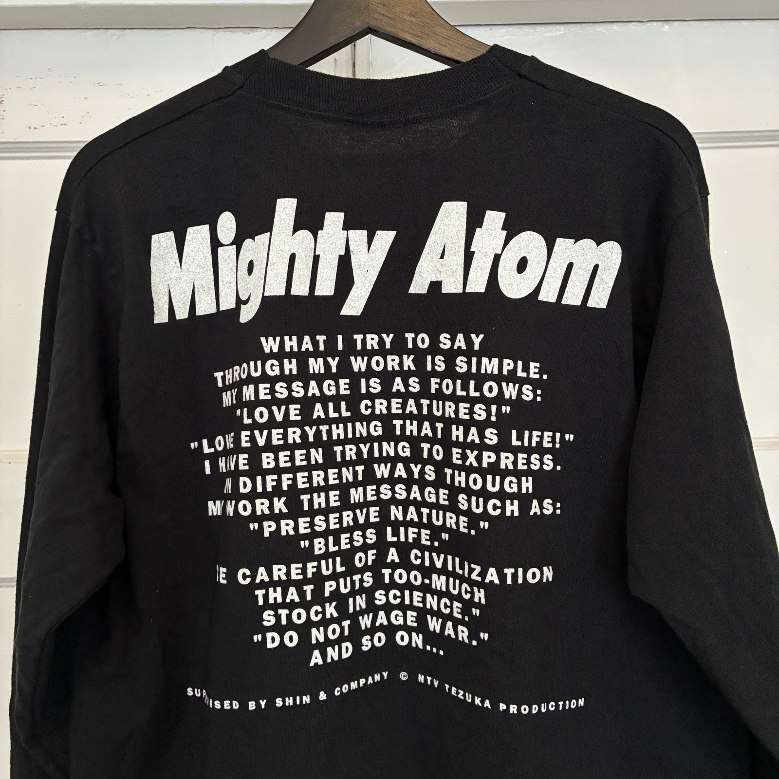 Vintage 90s Astro Boy Mighty Atom Long Sleeve Shirt Shin & Company Tezuka L/XL gallery