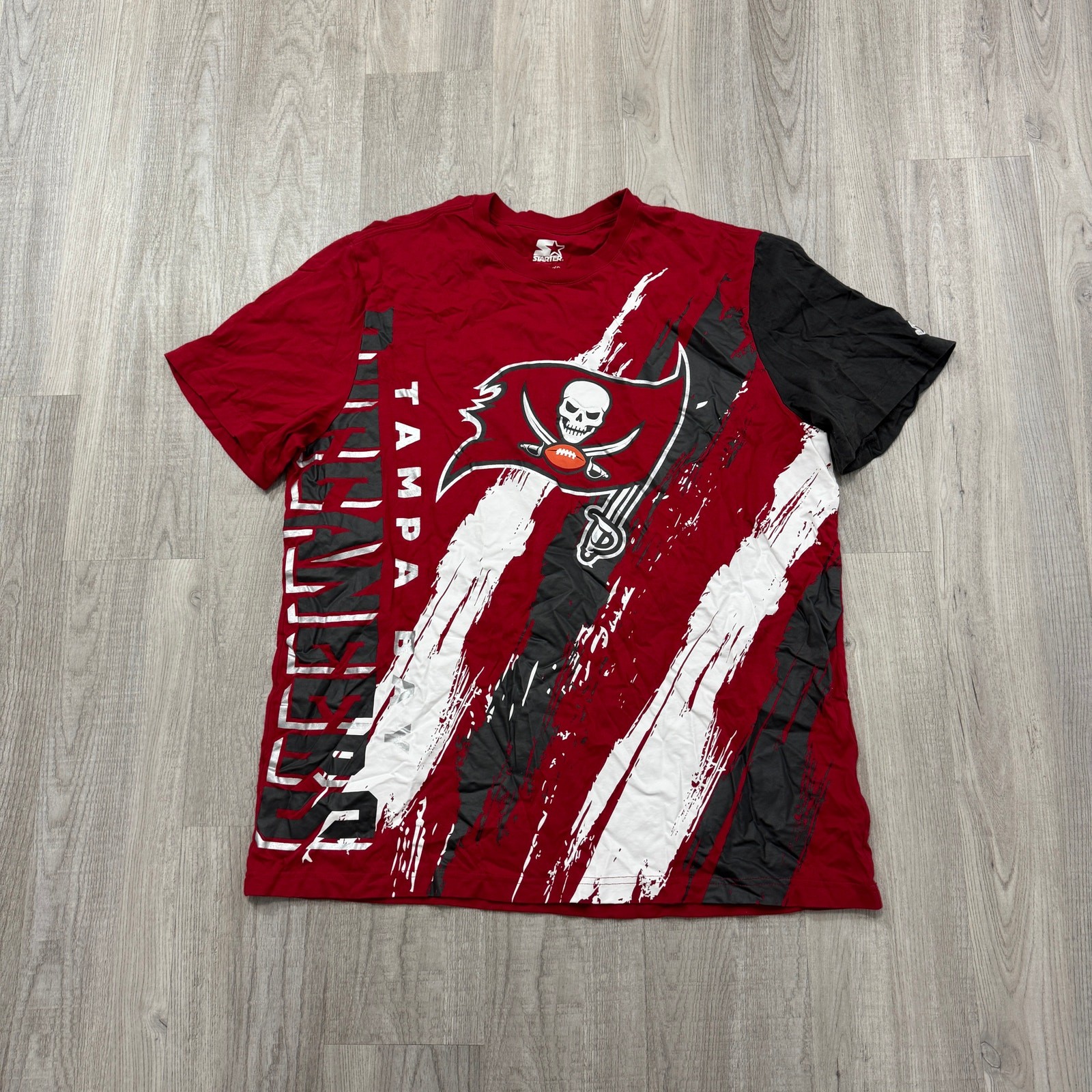 Starter Tampa Bay Buccaneers Shirt Mens 2XL Red All Over Print Extreme Defender gallery