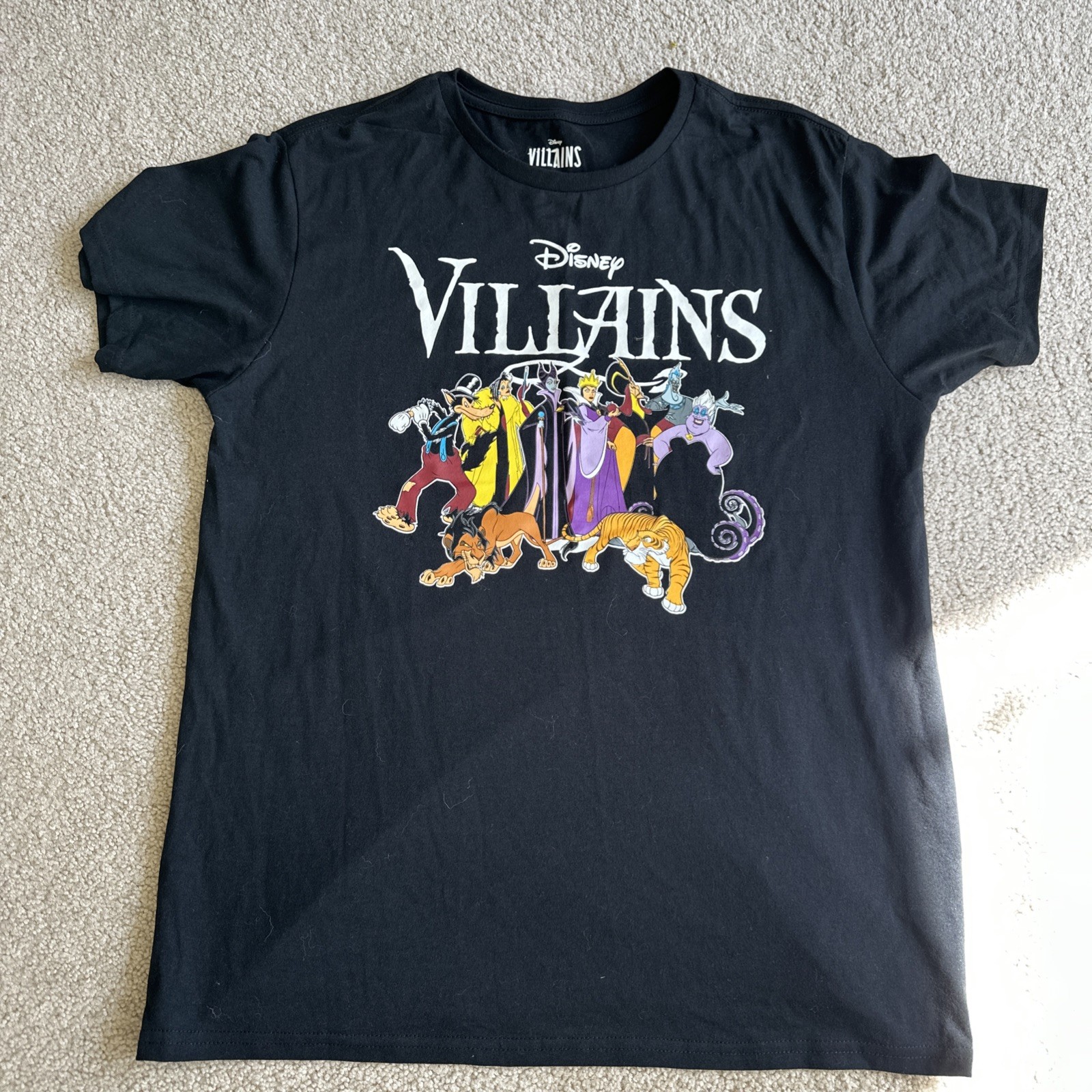 Disney Villains T-Shirt Black Men’s Size Large Graphic Tee Scar Ursula gallery