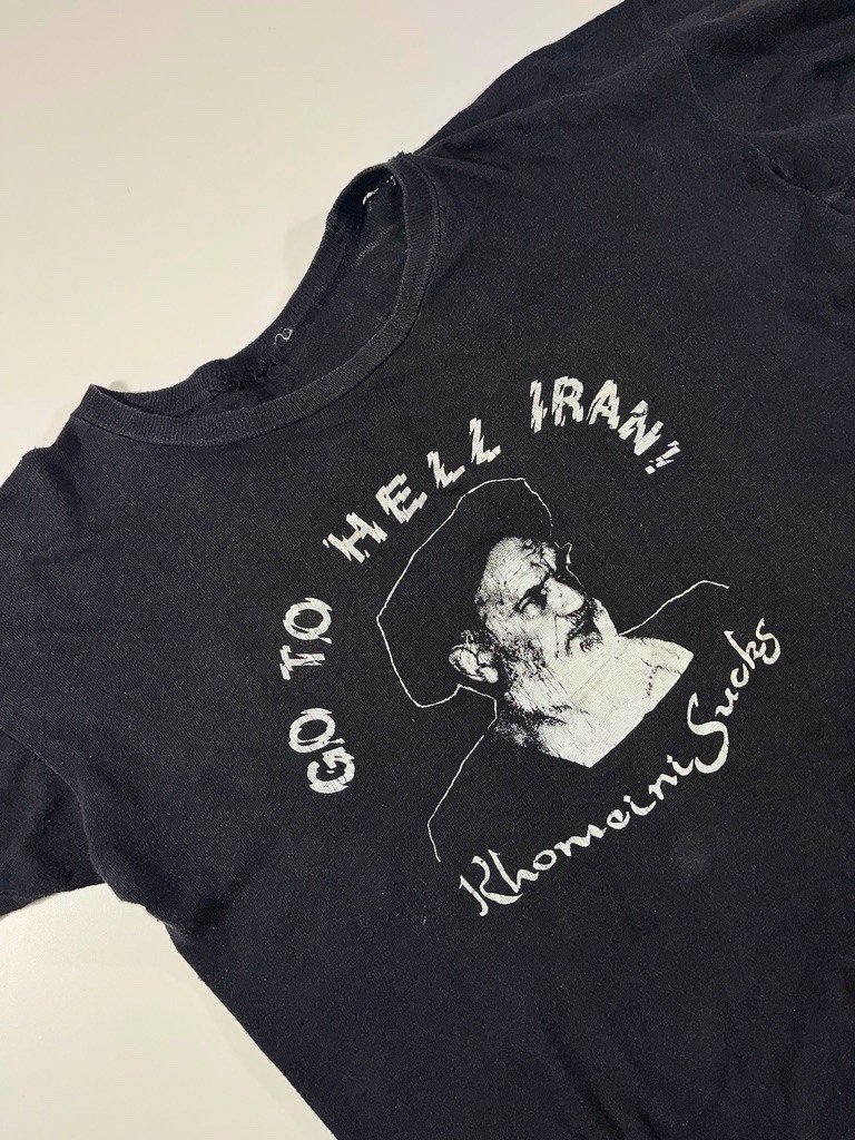 Iran Hostage Crisis Khomeini Graphic T Shirt 70s 80s Distressed M Vintage gallery