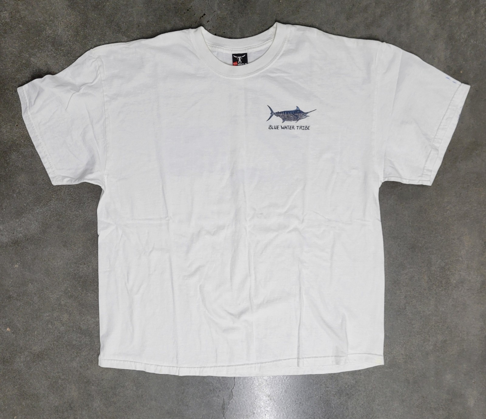 Y2K T-Shirt 2XL XXL Blue Water Tribe Fisherman Outdoor Mahi Bass Pro Shop gallery