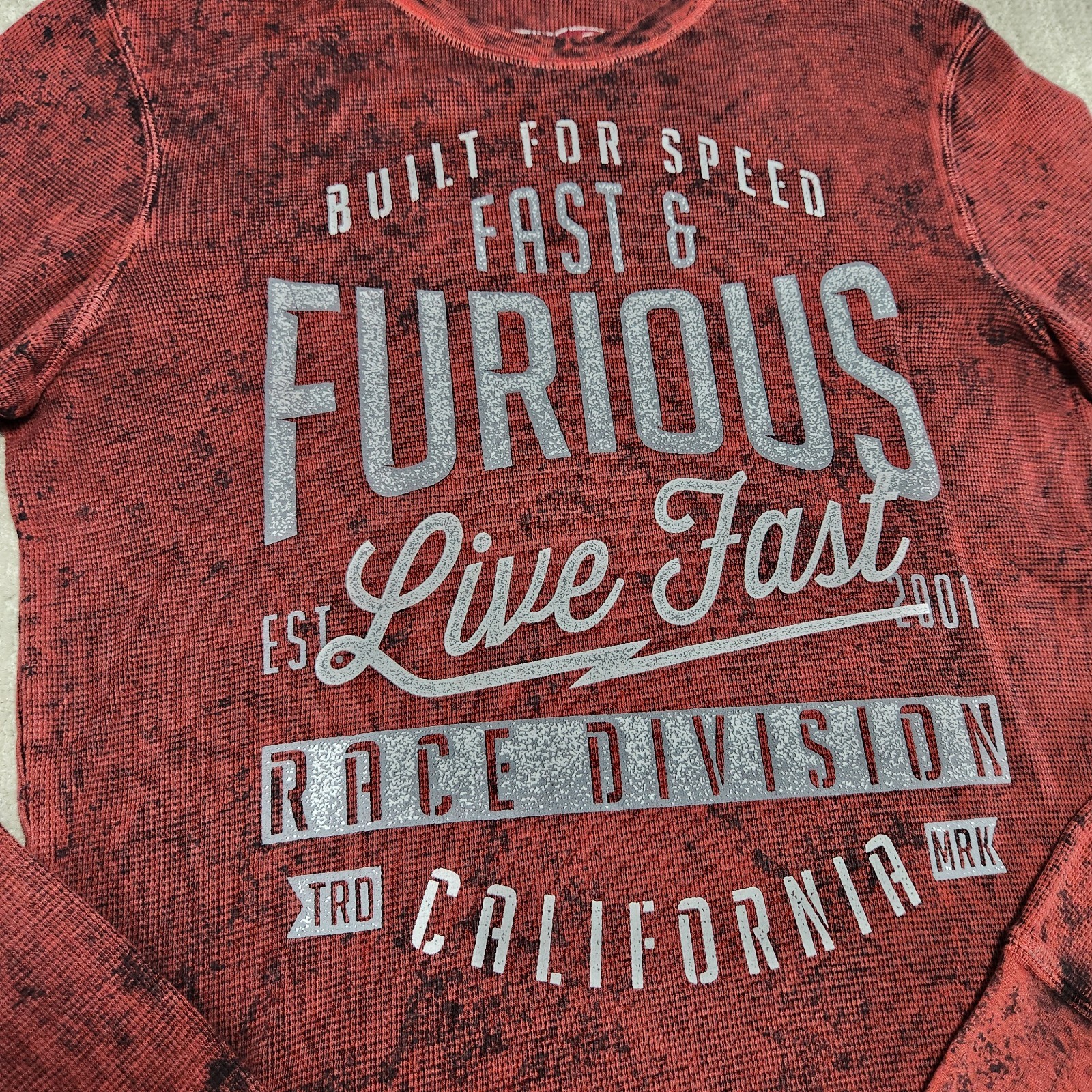 Affliction Thermal Shirt Men Large Y2K Fast And Furious Division Reversible gallery