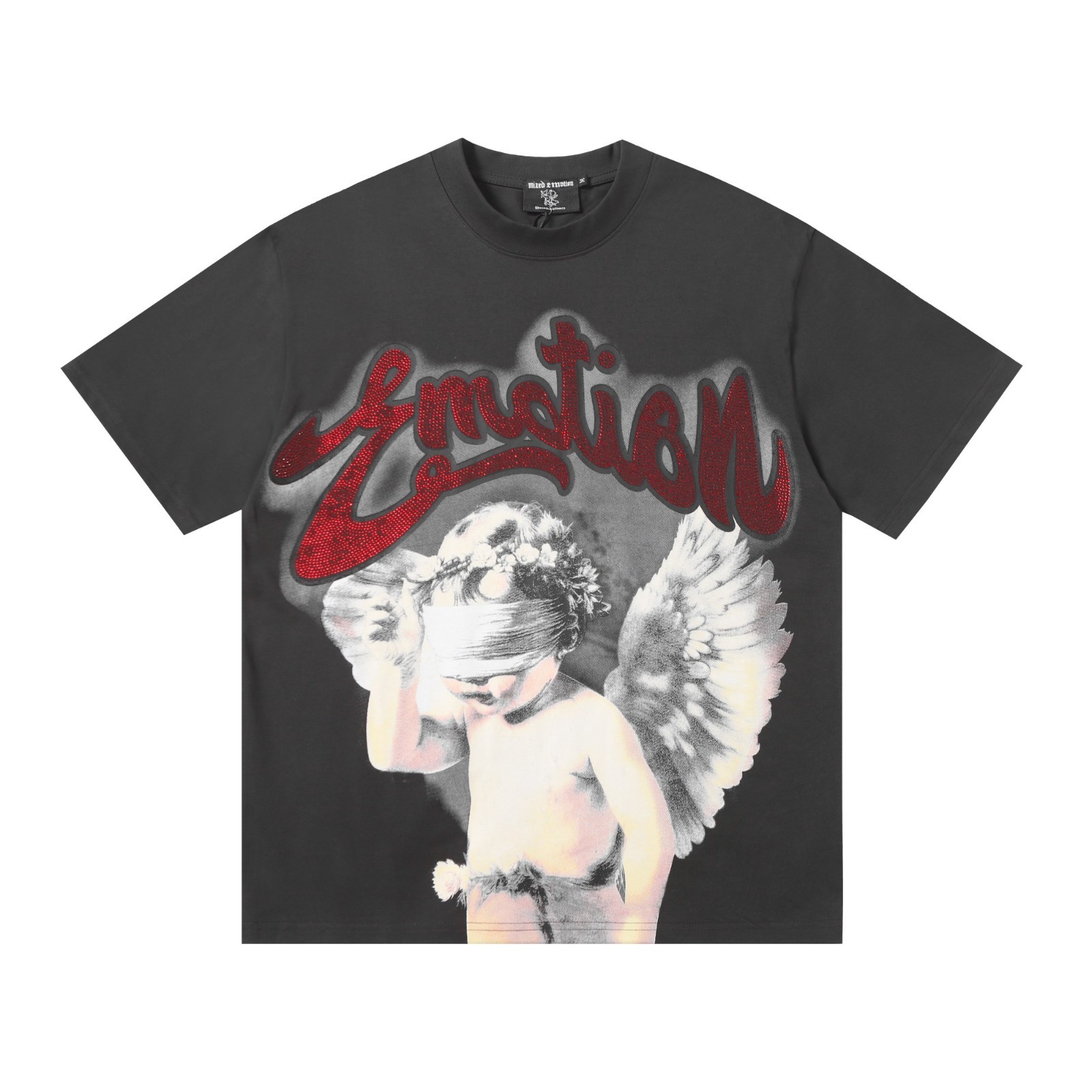 Mixed Emotio Graphic Tee Shirt Black Short Sleeve S-M-L-XL gallery