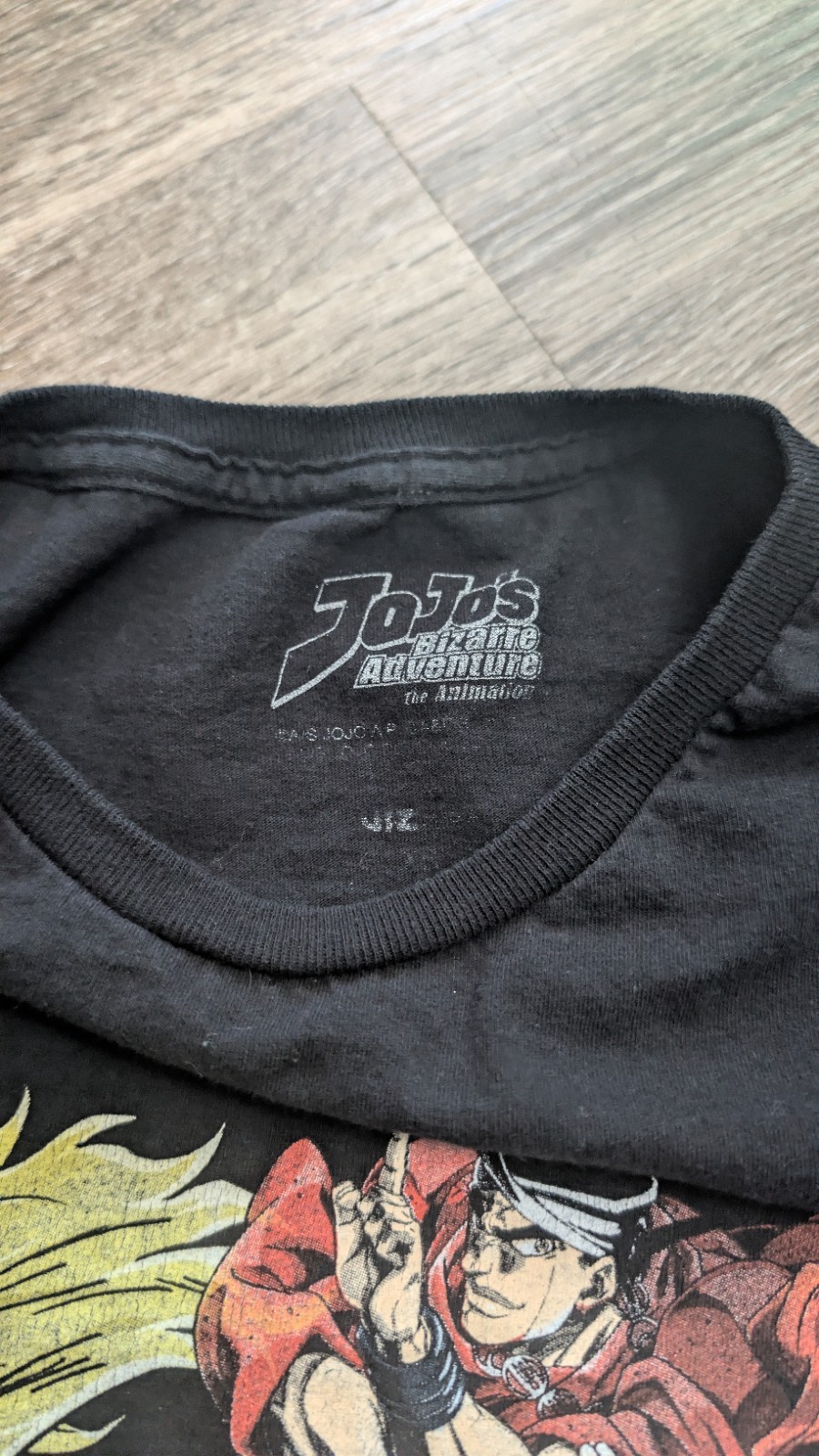 Jojo's Bizarre Adventure Black Graphic Print Anime Shirt Adult Small gallery