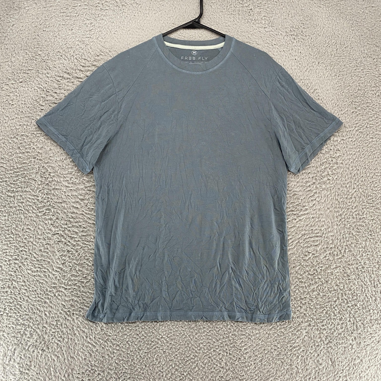 Free Fly Shirt Mens Medium Blue Performance Bamboo Crewneck Lightweight Tee gallery