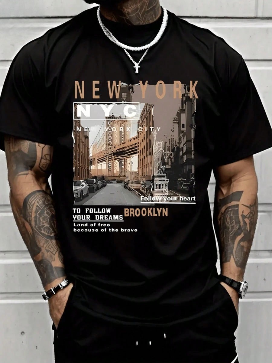 Men's New York Brooklyn Street Scenes, High-Quality Clothing, Fashion T-Shirts gallery