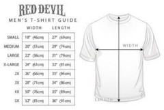NEW Red Devil HELLBOUND BADGE WHITE Tee Shirt SMALL-5XLARGE #MPT-905-WHI LIMITED