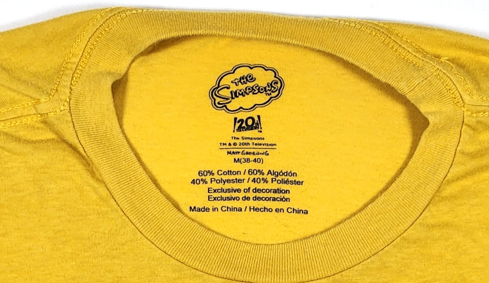 The Simpsons 20th Television Embroidered Logo Men's Graphic T-Shirt - M (38-40) gallery