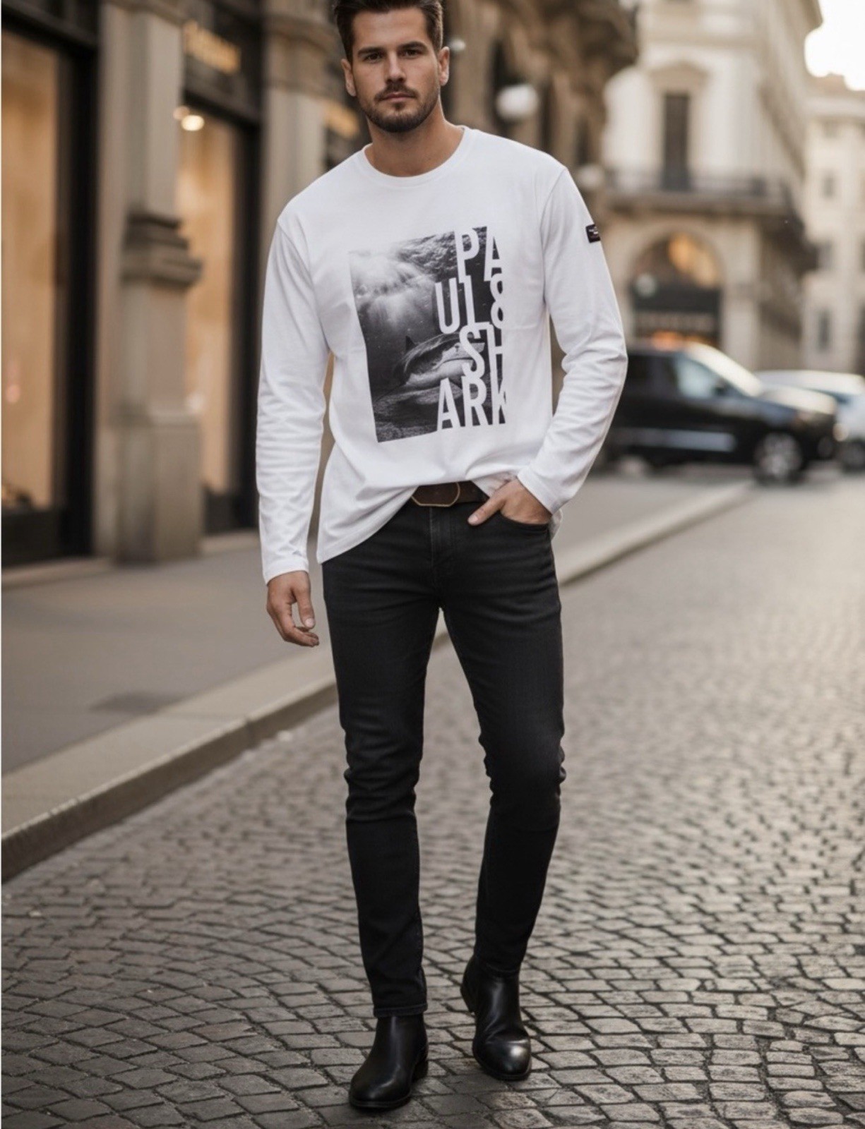 paul shark T-Shirt Long Sleeve Made in Italy gallery